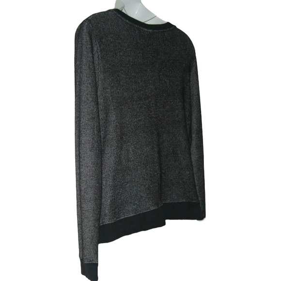 Recycled Karma I Eat Glitter For Breakfast Shirt Black Silver Metallic Foil Sz M - Picture 4 of 9